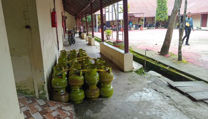 Polres Kotamobagu Berhasil Amankan Puluhan Tabung Gas LPG 3 Kg Tak Berizin