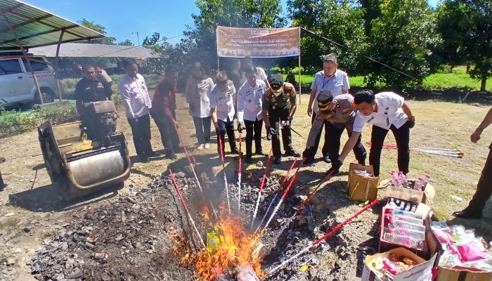 Berbagai Jenis Barang Bukti Dimusnahkan Kejari Kabgor