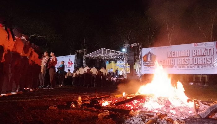 Api Unggun Warnai Malam Penutupan Kemah Bakti Gema Restorasi Kabupaten Gorontalo