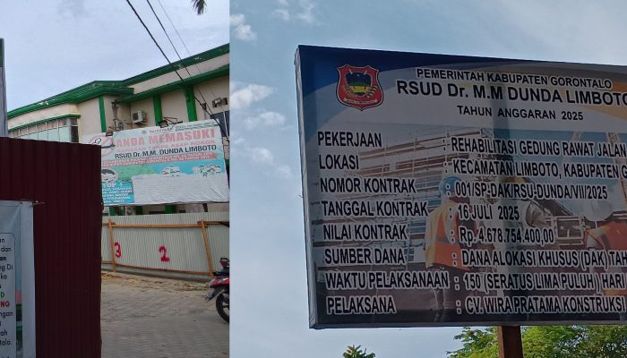 Tingkatkan Layanan Kesehatan, Dua Gedung di RSUD MM Dunda Limboto Direhabilitasi