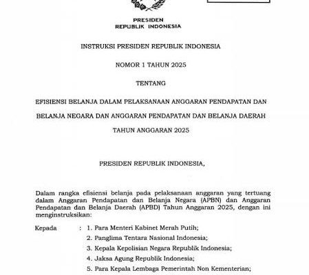 Siap Ikuti Inpres No. 1, Potongan Perdis Pemda-DPRD, Sebesar 50 Persen