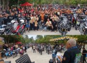 Wabup Tonny Junus Sambut 780 Bikers di Nyoride VI di Pelataran Menara Limboto