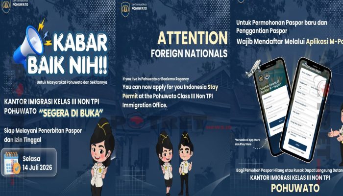 Kantor Imigrasi Pohuwato Mulai Layani Masyarakat pada 14 Juli 2026, Permohonan Paspor Wajib Lewat M-Paspor