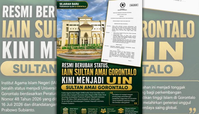 IAIN Sultan Amai Gorontalo Resmi Berubah Status Menjadi UIN