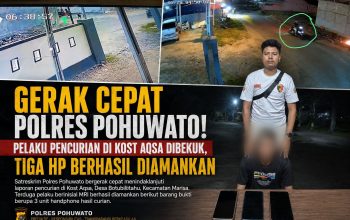 Gerak Cepat Polres Pohuwato! Pelaku Pencurian di Kost Aqsa Dibekuk, Tiga HP Berhasil Diamankan