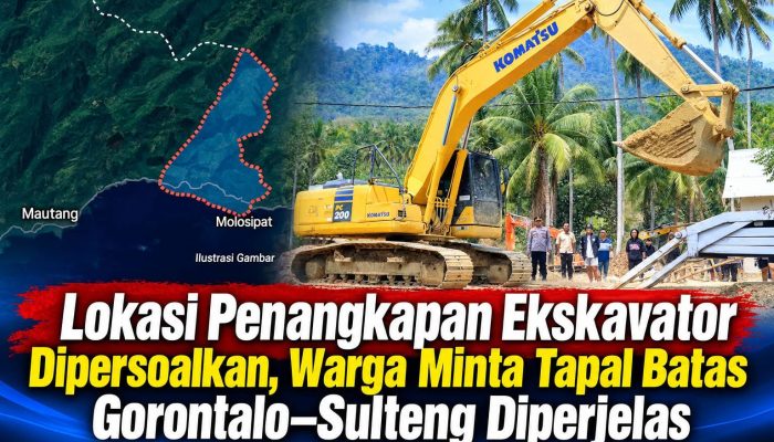Lokasi Penangkapan Ekskavator Dipersoalkan, Warga Minta Tapal Batas Gorontalo–Sulteng Diperjelas