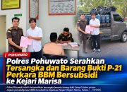 Polres Pohuwato Serahkan Tersangka dan Barang Bukti P-21 Perkara BBM Bersubsidi ke Kejari Marisa