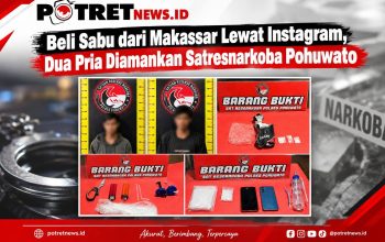Beli Sabu dari Makassar Lewat Instagram, Dua Pria Diamankan Satresnarkoba Pohuwato